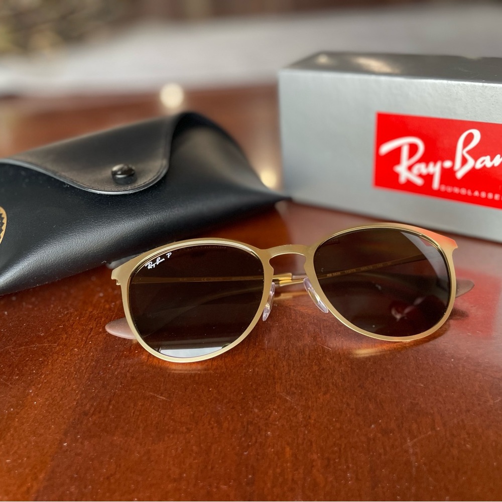 Ray-Ban Erika Polarized Metal Metallic Sunglasses RB3539